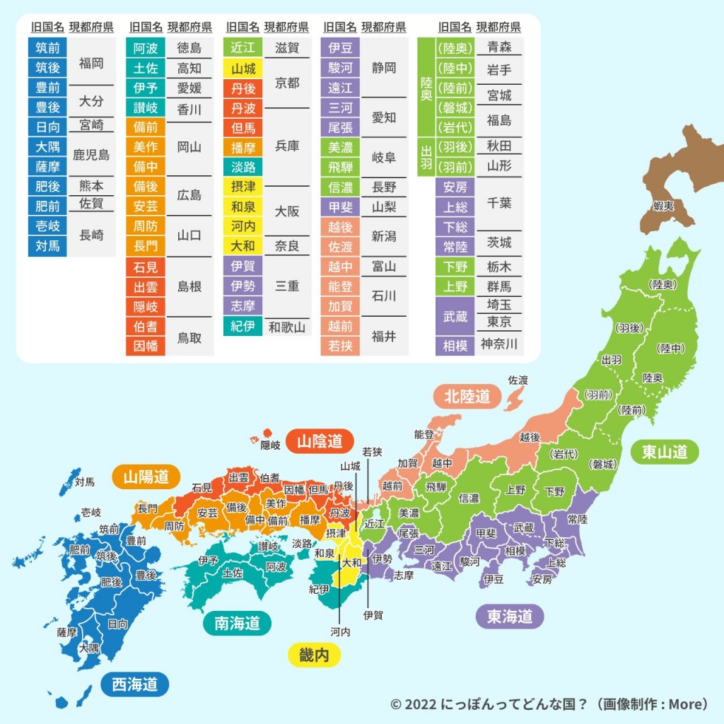 日本 の 旧 国名 地図